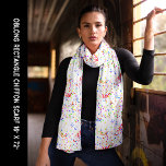 Party Celebration Colorful Confetti White Chiffon Scarf<br><div class="desc">Party Celebration Colorful Confetti White Background Chiffon Scarf. Personalize it with your artwork. Edit it to change the colored background. For any occasion,  New Year's Day,  4th of July,  Christmas,  Mother's Day,  birthday,  a gift for you or someone special.</div>