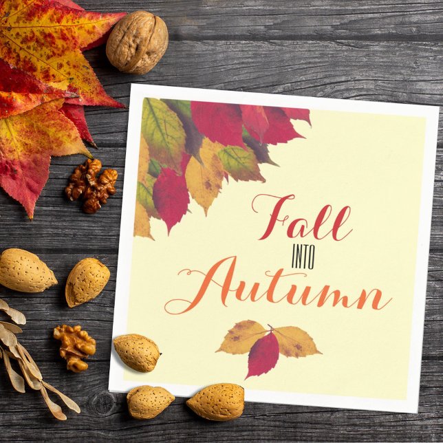 Party Celebration Fall Autumn Seasonal Leaves Napkins (Creator Uploaded)
