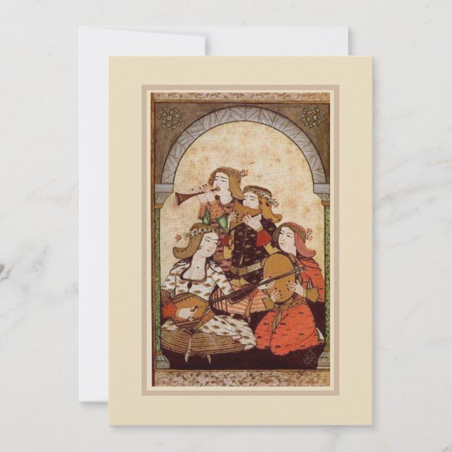 Party Celebration Flat Note Card (Front)