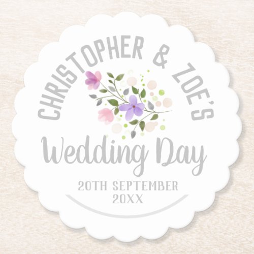 Party Celebration of a Wedding Wedding Day Paper Coaster