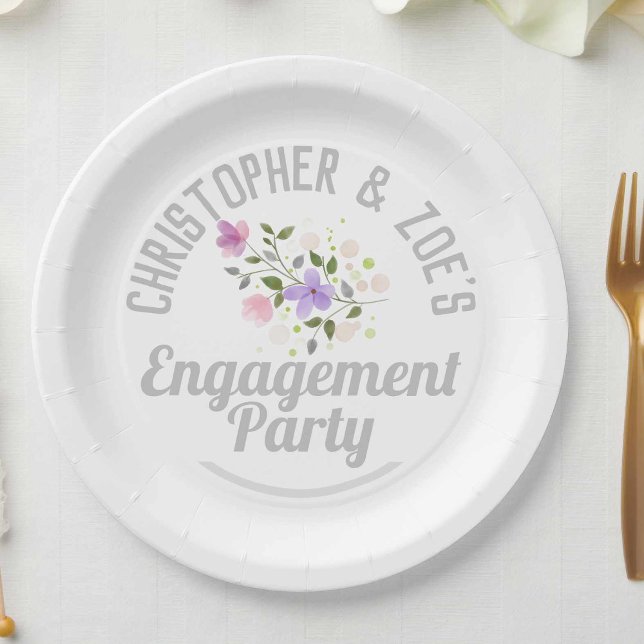 Party Celebration of an Engagement Paper Plates (Creator Uploaded)