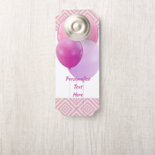 Party Celebration Purple Balloons Room Door Hanger