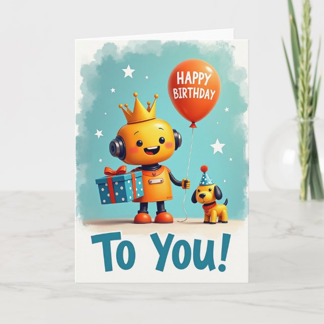 Party Character Balloon Card (Front)