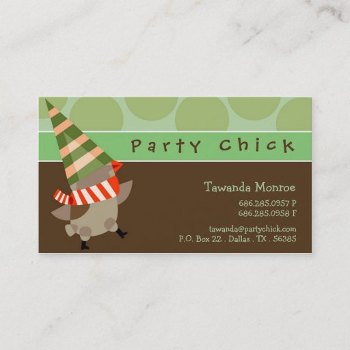 Customizable Party Chick Business Cards