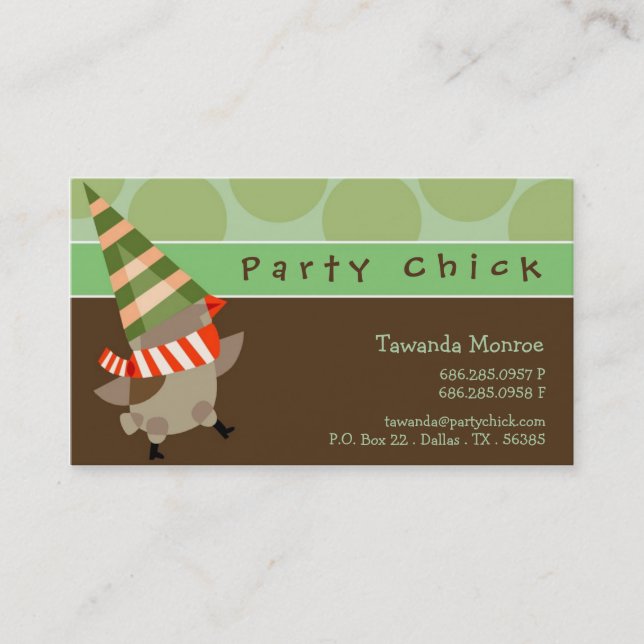 Party Chick Business Cards (Front)