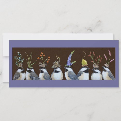 Party Chickadees flat card