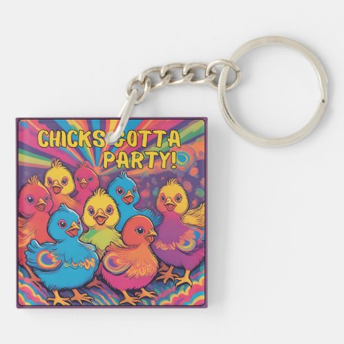 Party Chicks Keychain