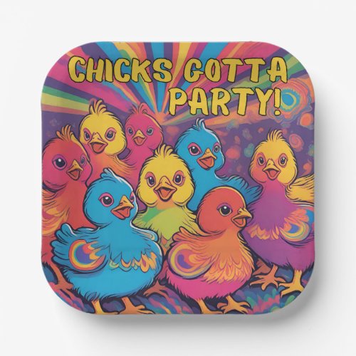 Party Chicks Paper Plates