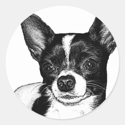 Party Chihuahua Classic Round Sticker