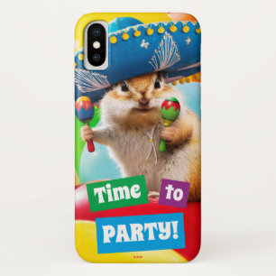Party Chipmunk In Sombrero iPhone X Case