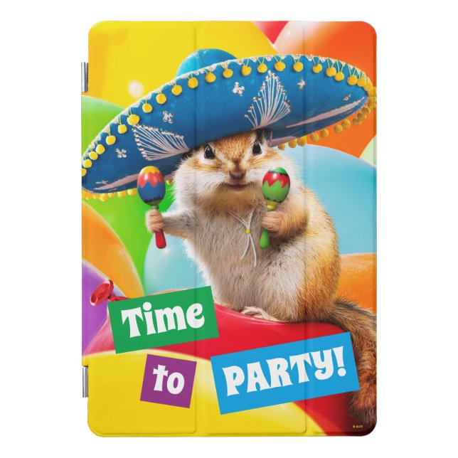 Party Chipmunk In Sombrero iPad Pro Cover (Front)