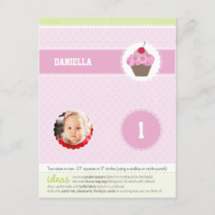 PARTY CIRCLES :: cupcake 3 Invitation Postcard