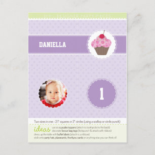 PARTY CIRCLES :: cupcake 5 Invitation Postcard