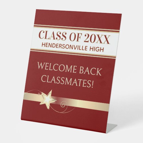 Party! Class Reunion Welcome back Pedestal Sign