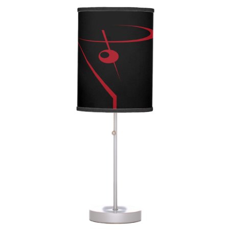 Party Cocktail Red Martini Table Lamp