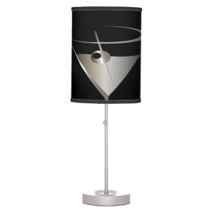 Party Cocktail Silver Martini Table Lamp