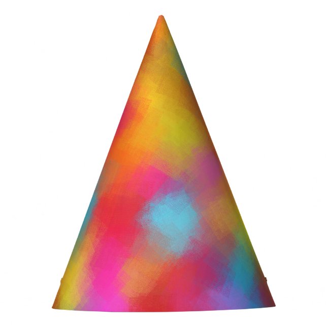 Party Colorful Design Trendy Custom Template Party Hat (Front)