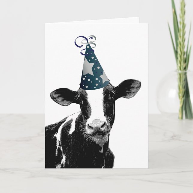 Party Cow -  Dairy Style Celebration Card (Front)