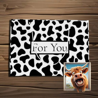 Party Cow Print Large Gift Bag