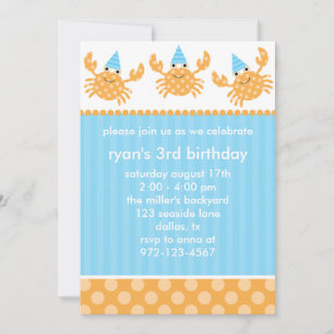 Party Crabs Birthday Invitations