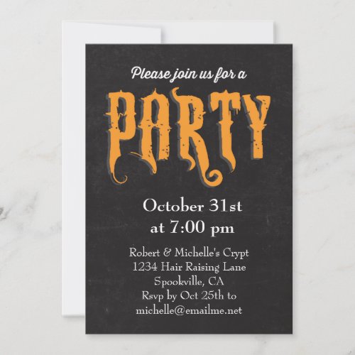 Party Creepy Invitation