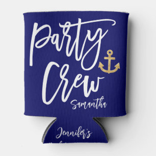 Party Crew Bridesmaid Nautical Bachelorette Party  Can Cooler