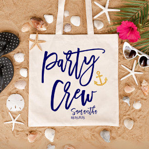 Party Crew Coastal Bridesmaid  Tote Bag