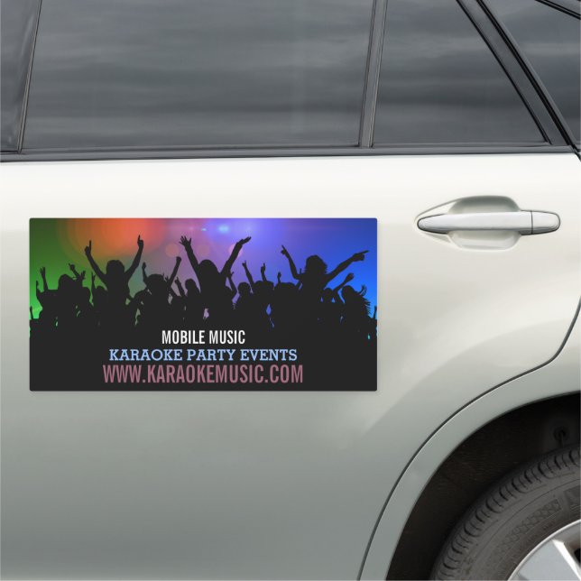 Party Crowd, Karaoke Event Organizer Car Magnet (In Situ)