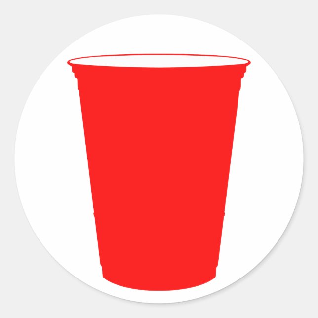 party cup classic round sticker (Front)