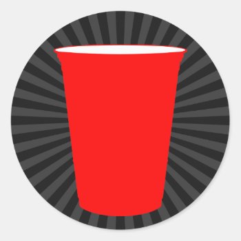 Party Cup Classic Round Sticker by asyrum at Zazzle