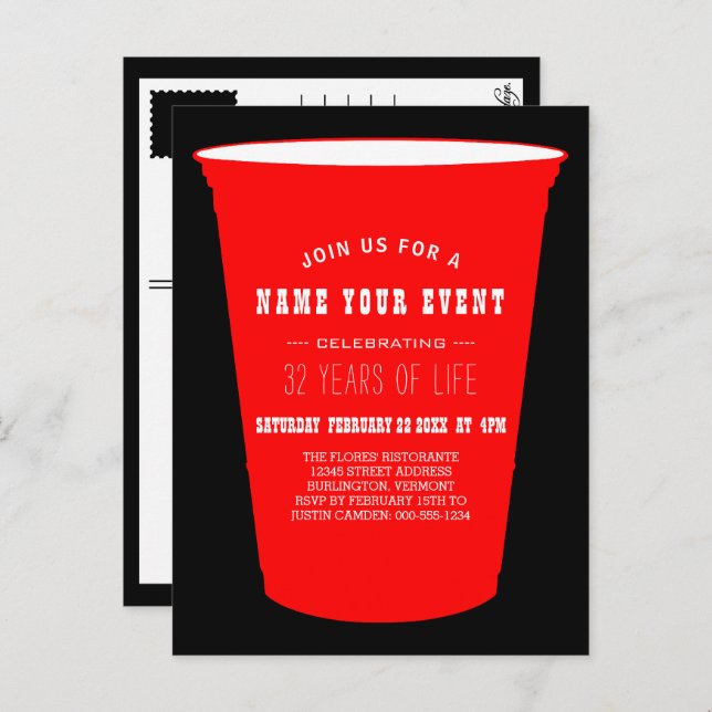 party cup invite (Front/Back)