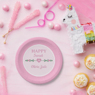 Party! Custom Sweet 16 Birthday Paper Plates
