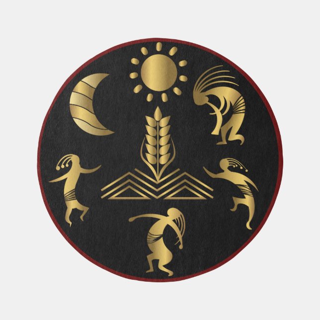 Party Dancing Kokopellis Rug (Front)