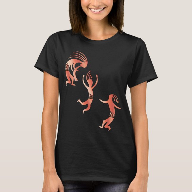 Party Dancing Kokopellis T-Shirt (Front)