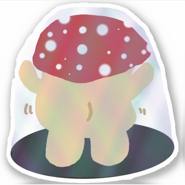 Party Dancing Mushroom  Sticker (Front)