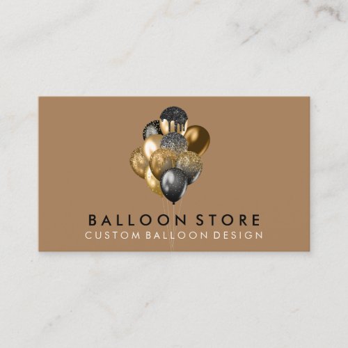 Party Decorations Gold Glitter Bronze Balloons Business Card