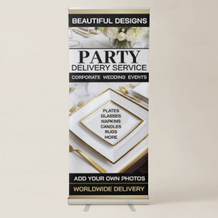Party Delivery Service/Vertical Retractable Banner