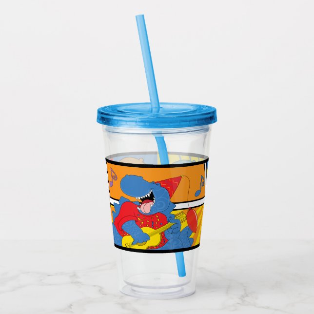 Party Dinosaur Acrylic Tumbler (Left)