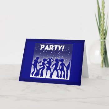 Party Disco Dancers Card by stargiftshop at Zazzle