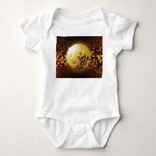 Party Disco: Vintage Glowing Lights. Baby Bodysuit