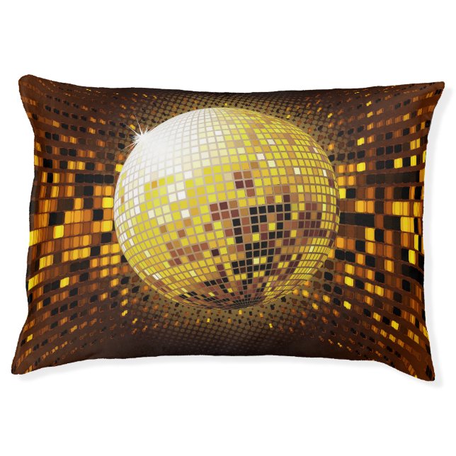 Party Disco: Vintage Glowing Lights. Pet Bed (Front)