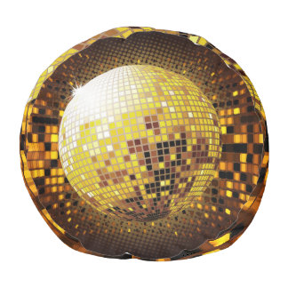 Party Disco: Vintage Glowing Lights. Pouf