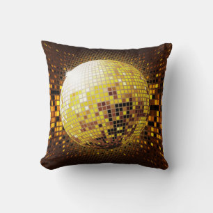Party Disco: Vintage Glowing Lights. Throw Pillow