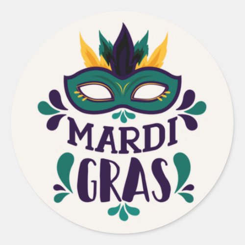 Party Disguise Classic Round Sticker