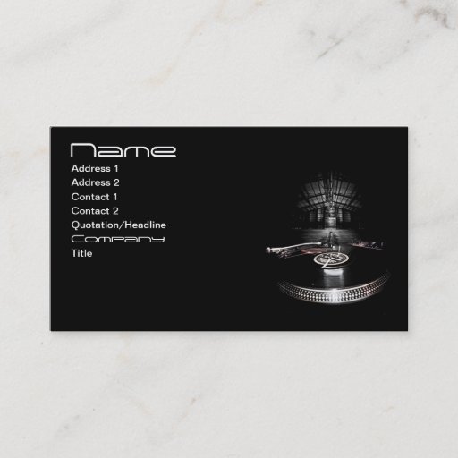 Customizable Party DJ business card
