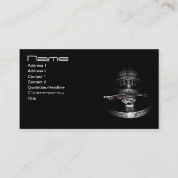 Party Dj Business Card With Social Icons by styleuniversal at Zazzle