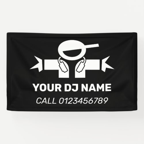 Party DJ for hire deejay advertising banner sign