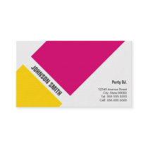 Party DJ - Simple Pink Yellow Business Card