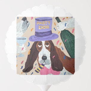 Party Dog Basset Hound balloon