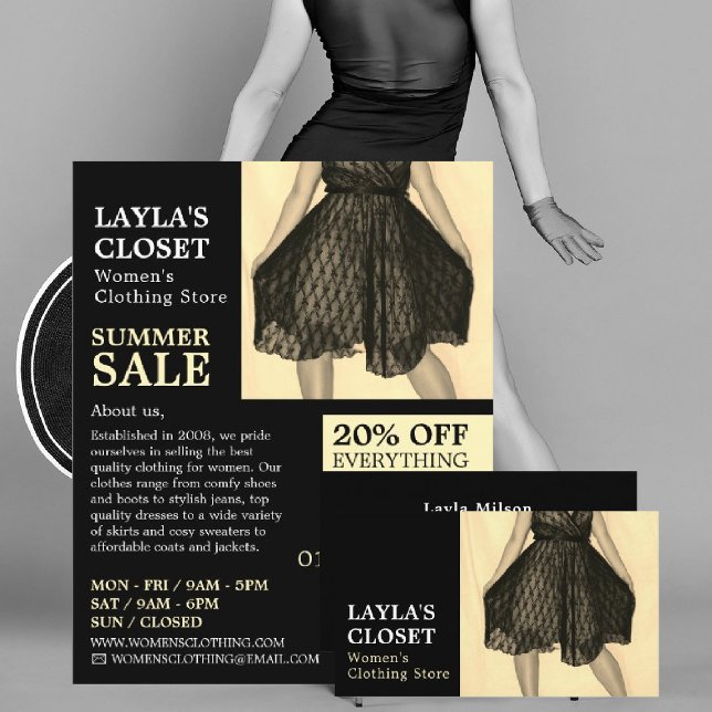 Party Dress, Women's Clothing Store Advertising Flyer (Creator Uploaded)